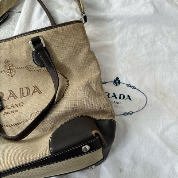 Prada Tan and Black Tote Bag - Picture 16 of 16